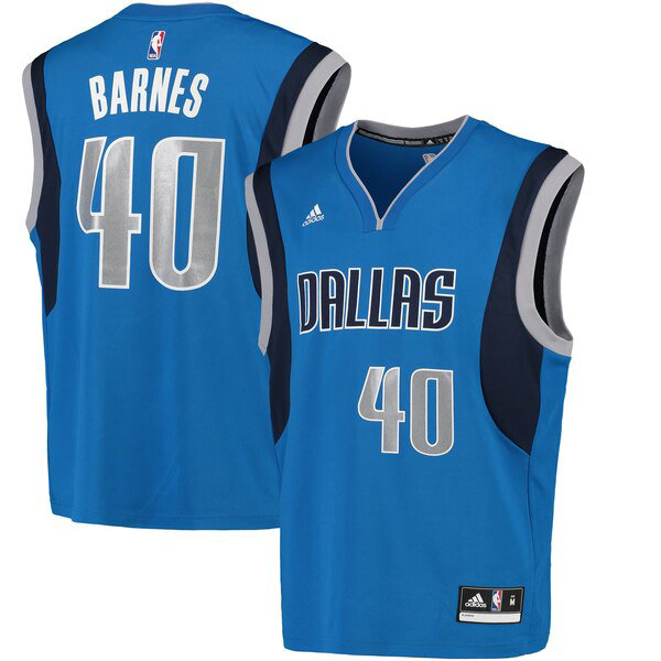 Maillot nba Dallas Mavericks adidas Réplique Homme Harrison Barnes 40 Bleu